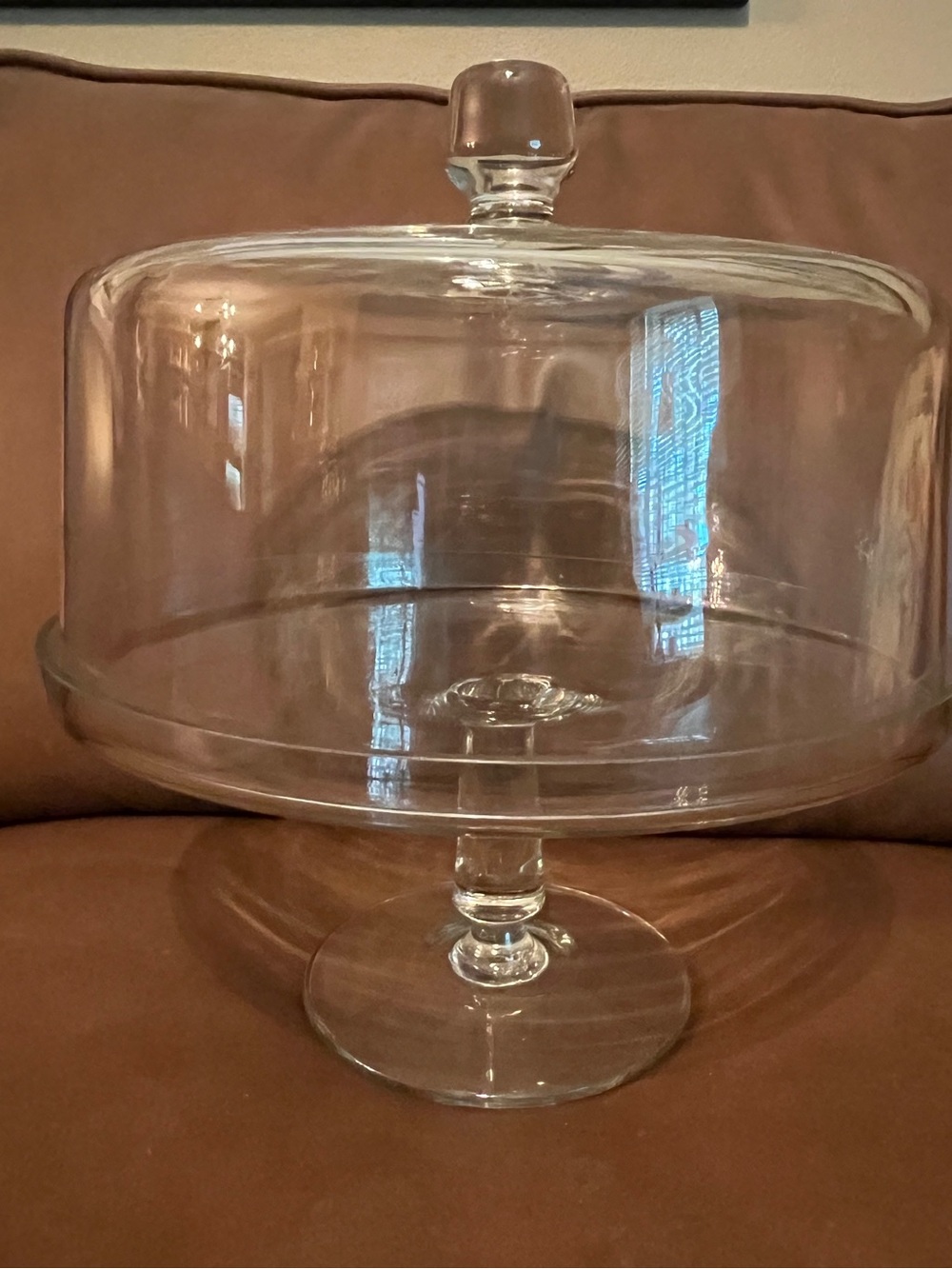 Extra Large Clear Glass Cake Stand with Dome Lid
